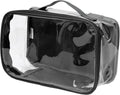 Clear Packing Cube by [Brand Name] - Transparent PVC Travel Organizer Pouch for Suitcase & Backpack (Black)