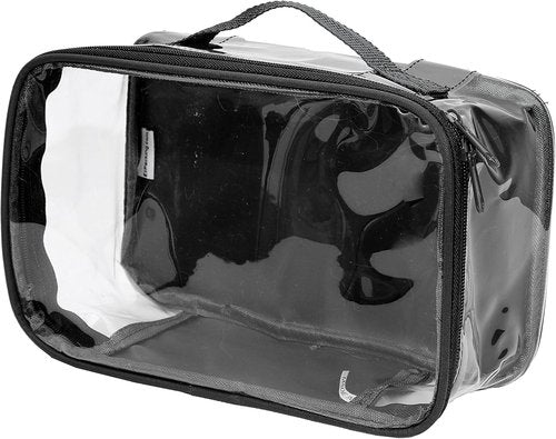 Clear Packing Cube by [Brand Name] - Transparent PVC Travel Organizer Pouch for Suitcase & Backpack (Black)