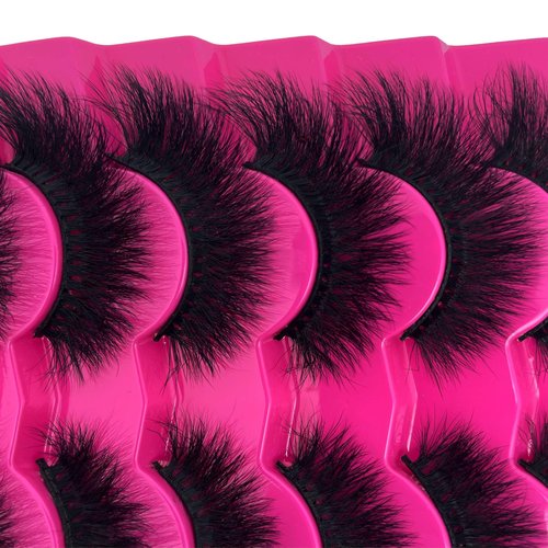SISIYDY Faux Mink Eyelashes Fluffy Dramatic Volume Cateye Lashes Strips False 3D Soft CD Curl Fake Lashes 20MM Thick Full Mink Eyelash Pack YH-103