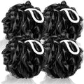MTDLYICE Loofah Sponge XXL-100g 4 Pack, Bath Sponge Soft Mesh Shower Puff Loofah for Men, Exfoliating Body Scrubber for Women, Shower Accessories (Black)