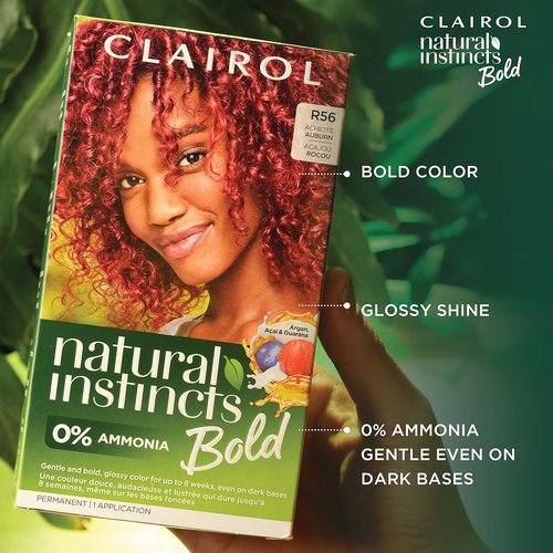 Clairol Natural Instincts Bold Hair Dye - BR36 Deep Burgundy Acai Color | Single Pack
