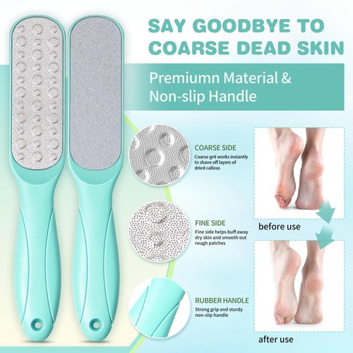 LUCOTIYA Tea Tree & Orange Flower Foot Soak Set - Salts, Foot File, Scrub & Urea Cream Pedicure Supplies for Dry, Cracked Feet - Foot Spa Pedicure Kit for Women Men