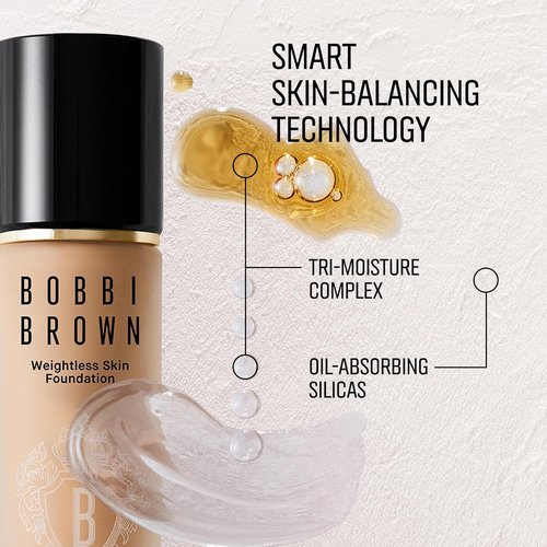 Bobbi Brown Weightless Skin Foundation SPF 15 - Oil-Control & 24-Hour Hydration | Medium Coverage, Natural Matte Finish, 1 Fl Oz