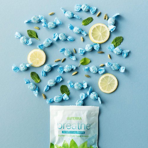 doTERRA Breathe Respiratory Drops - 30 Count (2 Pack) for Enhanced Breathing Support
