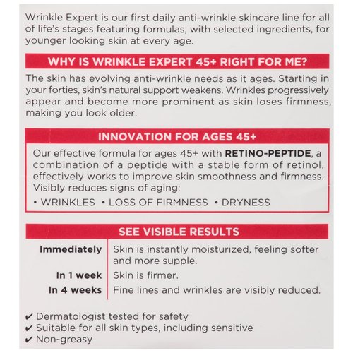 L'Oreal Paris Wrinkle Expert 45+ Anti-Aging Face Moisturizer - Non-Greasy, Retino-Peptide Formula, 1.7 fl. oz.