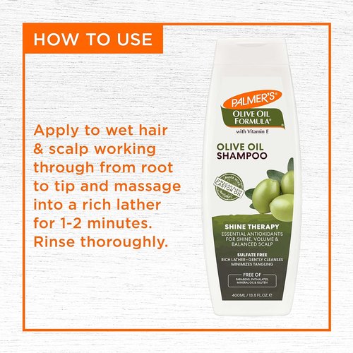 Palmer's Olive Oil Formula Shine Therapy Shampoo - Nourishing & Moisturizing | 13.5 Ounce (Pack of 2)