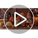 Terracotta Jack O Lantern Pumpkin Decor Set - Halloween Ghost Carved Tea Light Holders - Variation of Terracotta