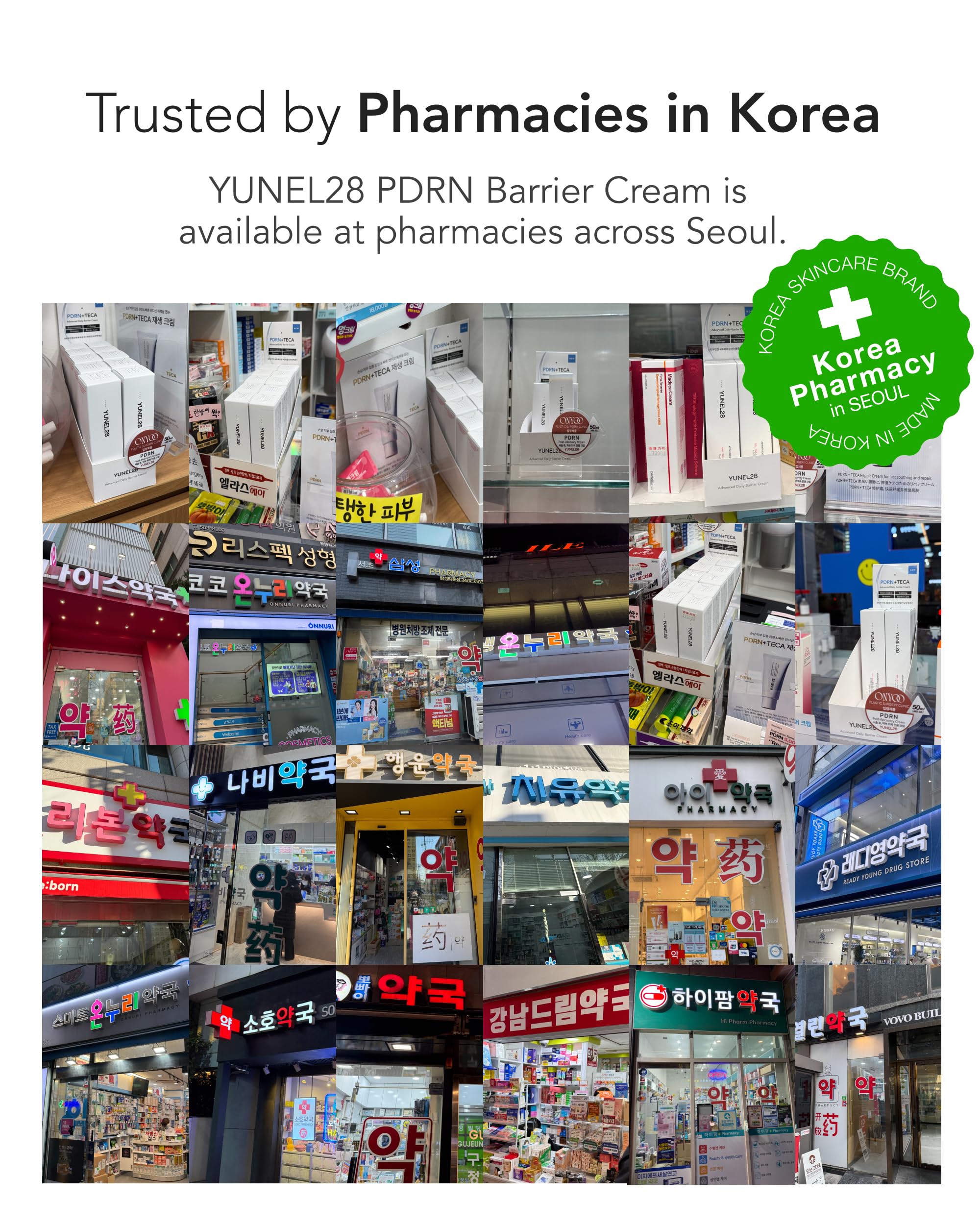 YUNEL28 PDRN Barrier Cream 32000ppm – 5 Actives for Glass Skin | Korean Moisturizer with Niacinamide 2%, Panthenol 1%, TECA & 8-Type Hyaluronic Acid | Fragrance Free | Sensitive Skin | 1.69 fl oz