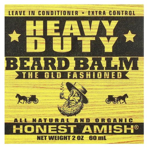 Honest Amish - Heavy Duty Beard Balm - Nourishing Beard Conditioner - 2 Ounce