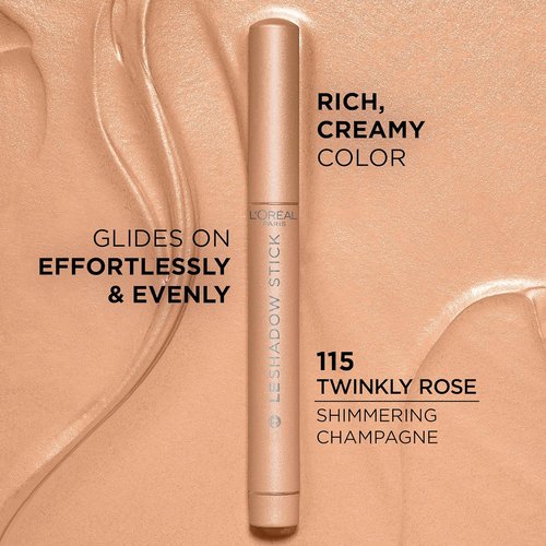 L'Oreal Paris Le Shadow Stick Eyeshadow - Blendable & Smudge-Resistant Cream in Twinkly Rose, 0.05 Oz