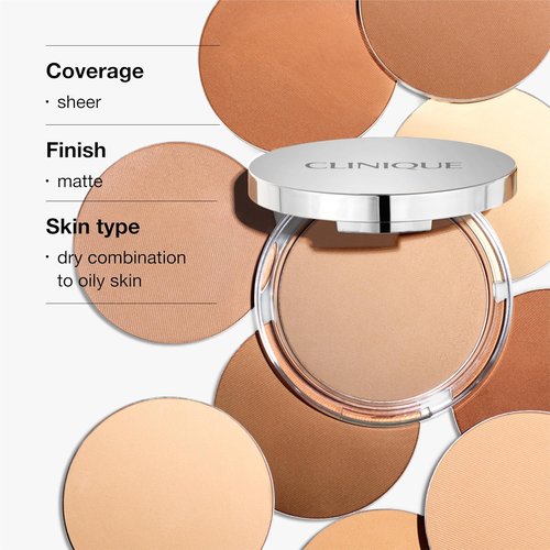 Clinique Stay-Matte Sheer Pressed Powder for Oily Skin | Sheer Coverage & Matte Finish | Minimizes Shine