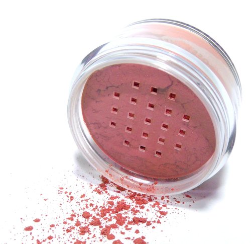 Pure Ziva Loose Mineral Highlighter Blush Powder - Deep Coral Pink Shade, Talc & Paraben Free, 7g
