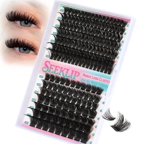 Lash Clusters Dramatic Thick Eyelash Extensions 188Pcs 100D 200D Fluffy Volume Lash Extensions Salon Quality Thick Individual Lashes for DIY Dramatic Look at Home (100D+200D)