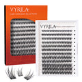 VYRILA Lash Cluster 144pcs Individual Lashes,8-16mm Diy Lash Extension,C Curl Lash Clusters Wispy,3D Natural Lash Clusters Look Like Eyelash Extension DIY at Home (Orange Spirit-C-8-16mix)