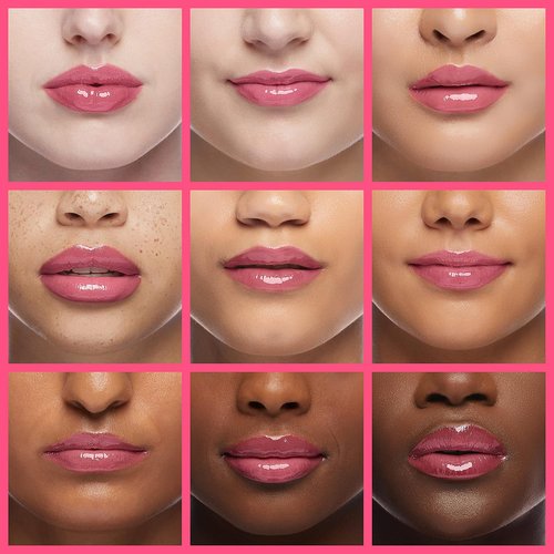 GECOMO Hydrating Lip Glow Oil - Nourishing Tinted Lip Gloss for Smooth Lips | Raspberry, 0.2 Oz