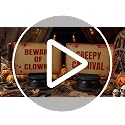 Halloween Clown Metal Warning Signs - Creepy Carnival Porch Decor Set