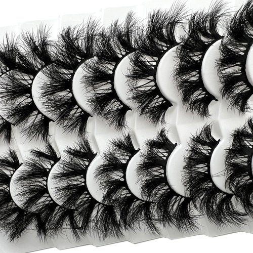 loladook Cat Eye Lashes Mink Fluffy Full Strip Lashes, Soft 18mm Cateye False Eyelashes Natural Look, 3D D Curl Fake Faux Mink Eyelashes Pack