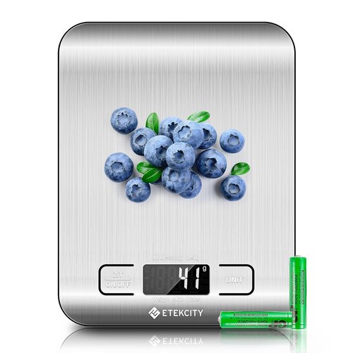 Etekcity Digital Food Kitchen Scale - Accurate Grams & Ounces for Weight Loss & Meal Prep | Medium 304 Stainless Steel