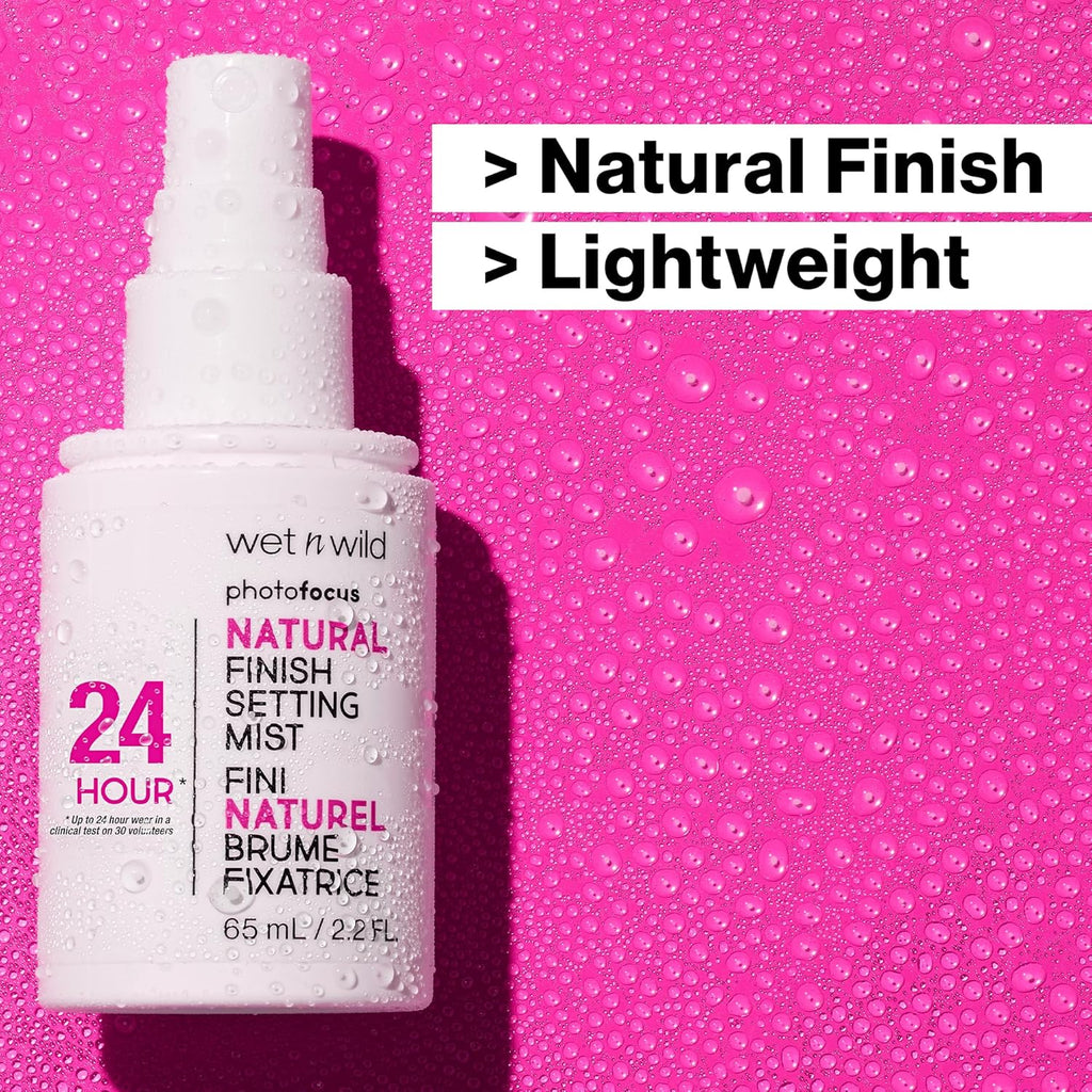 Wet n Wild Photo Focus Setting Mist - Lightweight & Nourishing Formula for All Skin Types | 24HR Matte Finish