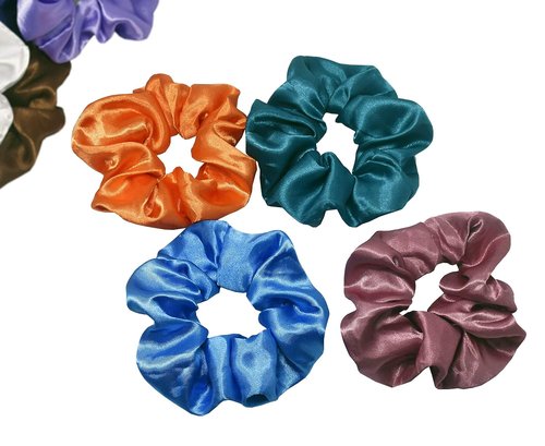 Skiennix Hair Silk Scrunchies - 40 Pcs Satin Elastic Hair Ties in Assorted Colors for Women & Girls