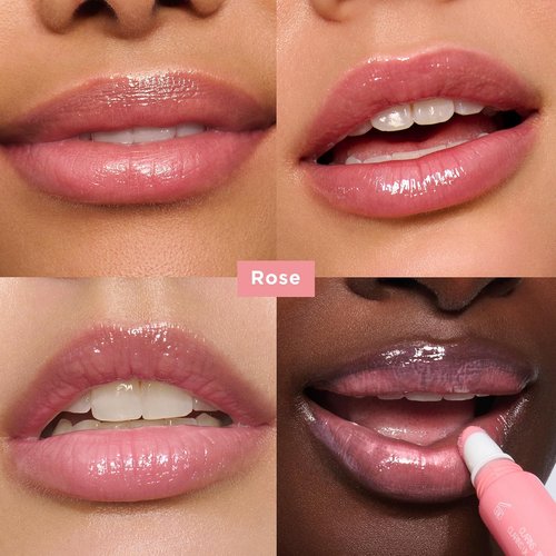 Clarins Lip Perfector Bundle - 01 Rose Shimmer & 21 Soft Pink | Sheer Finish Lip Gloss | Nourishing & Hydrating Formula