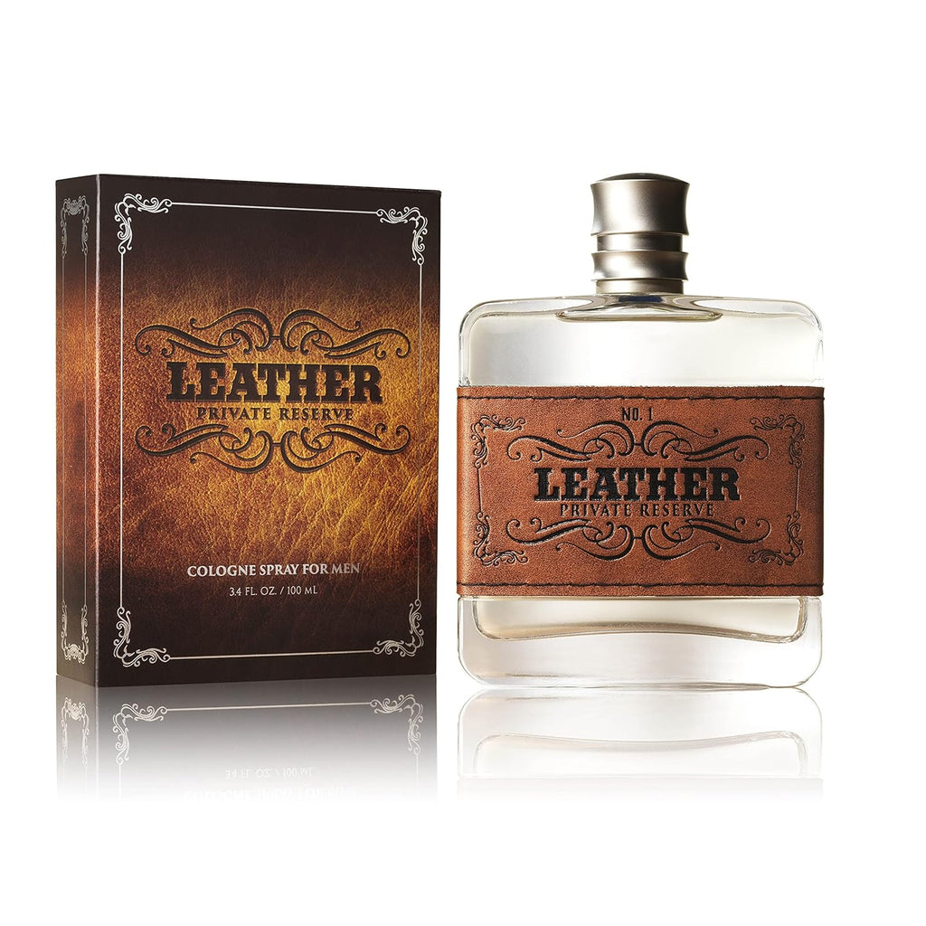 Tru Western Leather Men's Cologne - Private Reserve, Woodsy & Masculine Scent | 3.4 fl oz (100 ml)