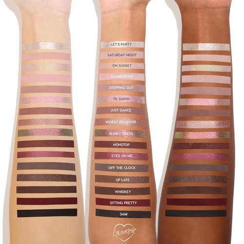ColourPop After Hours Eyeshadow Palette - Smokey Mauve Shades with Metallic, Matte & Glitter Finishes - High-Pigment Formula (0.65 oz)