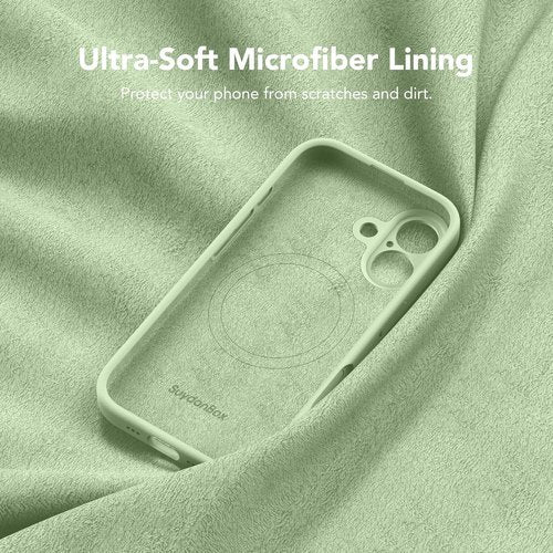 Skiennix Magnetic iPhone 17 Case - Shockproof Silicone with Full Camera Protection | Matcha Color