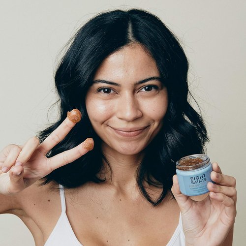 Eight Saints Bamboo Detox Face Scrub - Natural Exfoliator for Clear Skin | 2 Ounces