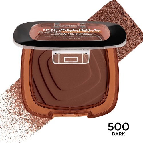 L'Oreal Paris Infallible Bronzer - 24H Soft Matte Longwear, Waterproof & Sweatproof, Dark, 0.31 oz