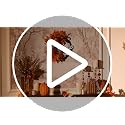 Brown 22-Inch Collapsible Fall Wreath with Pumpkins and Lights - Rustic Door Decor