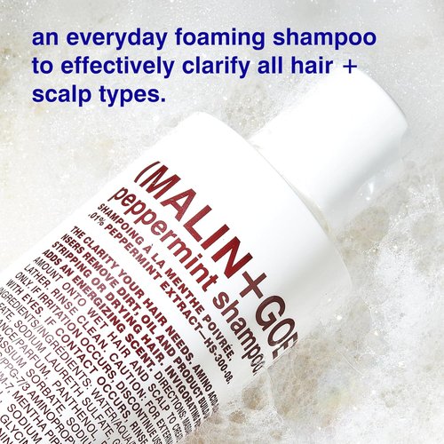 MALIN+GOETZ Shampoo - Hydrating Basil & Clarifying Peppermint | Daily Amino Acid Cleanser for All Hair Types | Vegan & Sulfate-Free