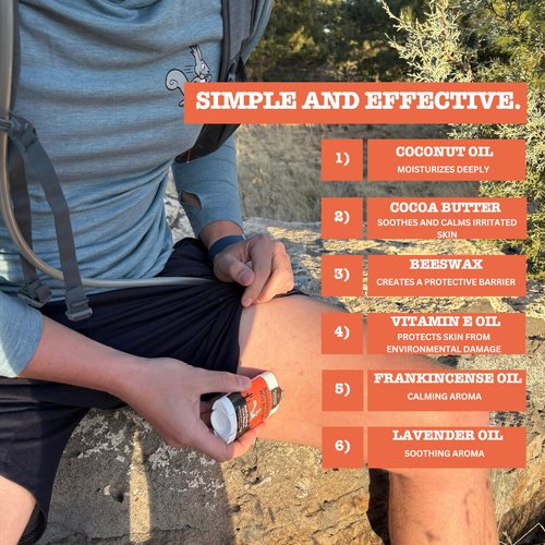 Squirrel's Nut Butter Anti Chafe Stick w/Frankincense & Lavender | All Natural Chafe Prevention & Skin Care for Athletes, Runners & Adventurers | Thighs, Arms, Pack Straps & More | 1.7 oz