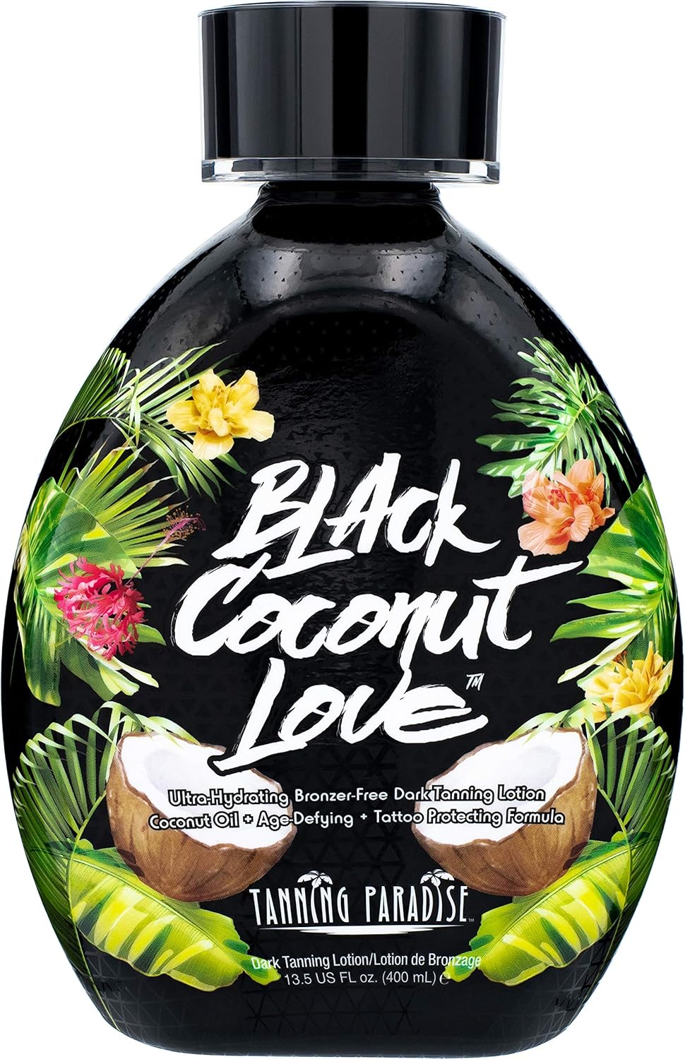Tanning Paradise Black Coconut Love Tanning Lotion - Ultra Hydrating, Age-Defying Formula | 13.5oz