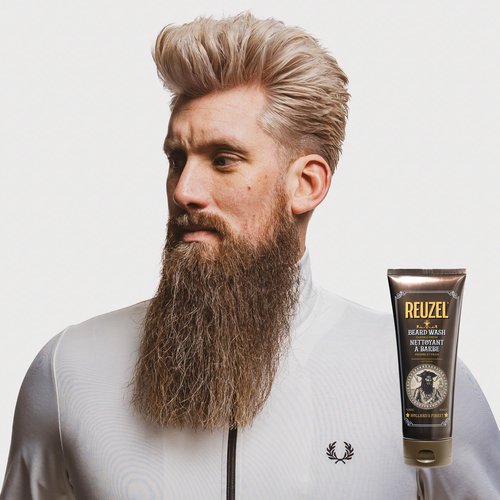 REUZEL Clean & Fresh Beard Wash, Softens Beard, Cleanses and Moisturizes, Gentle, Non-Comedogenic, Vegan Formula, Light Citrus Mint Scent, For All Skin Types, 6.76 oz