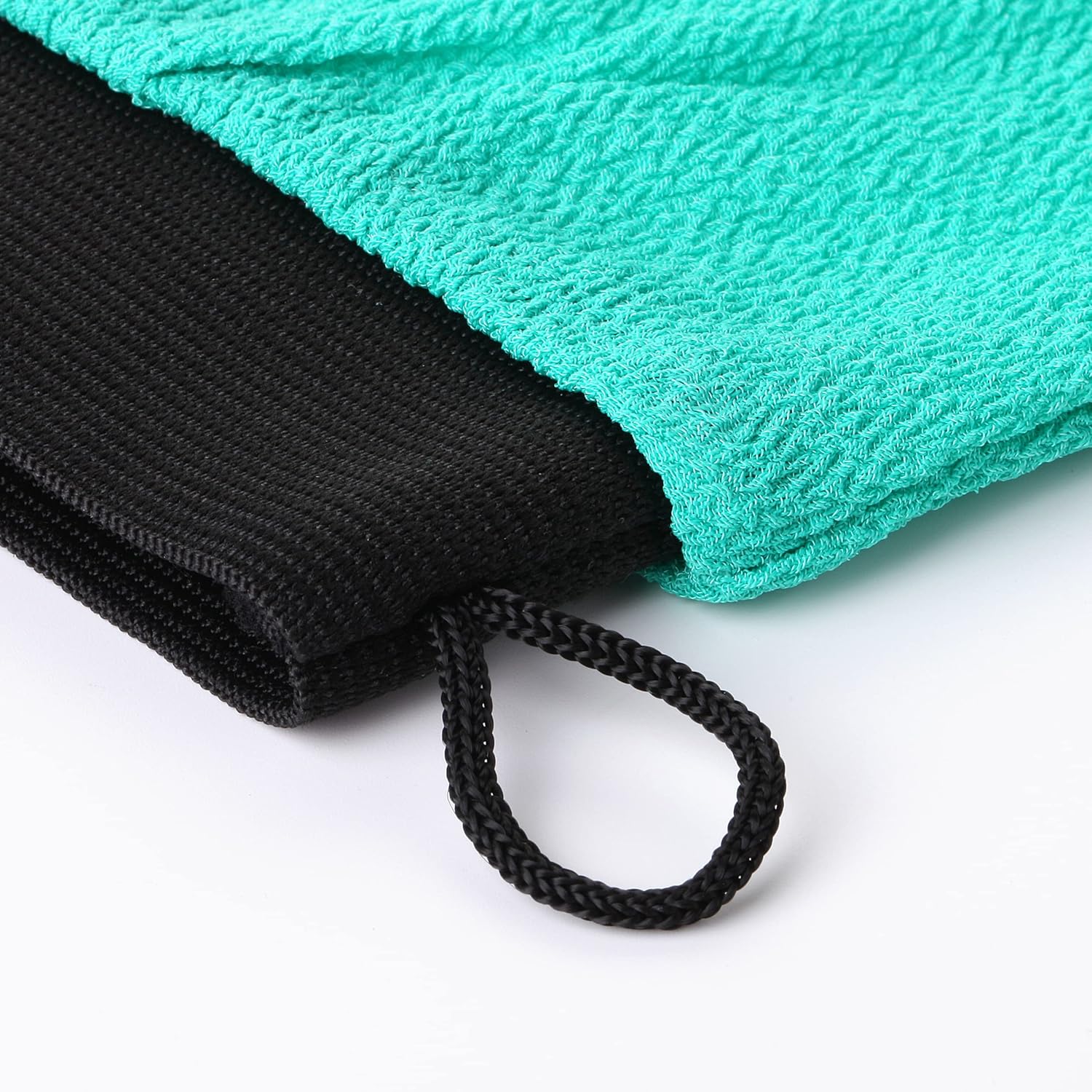 Valitic Exfoliating Glove Body Scrubber - Korean Style Dead Skin Remover & Shower Exfoliator | Turquoise Pair