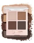 Mineral Fusion Eyeshadow Palette - Vegan Eye Makeup with Matte, Satin & Shimmer Finishes | Natural Lightweight Formula (Coffee Break)