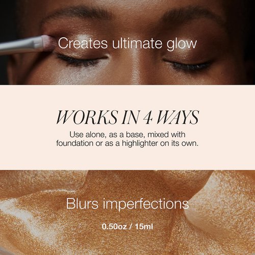 RMS Beauty Master Radiance Base - Hydrating & Skin Firming Illuminating Highlighter Makeup Cream with Light-Reflecting Pearls for Glowing, Radiant Skin - Rich (0.50 oz / 15ml)