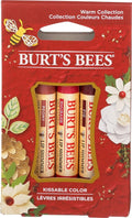 Burt's Bees Kissable Color Holiday Gift Set - 3 Lip Shimmers in Peony, Fig & Rhubarb