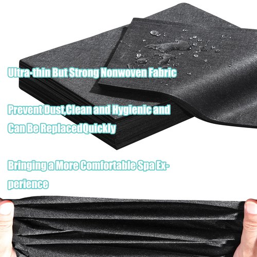 Disposable Bed Sheets for Massage Table 50 Pcs 31" x 71" Waterproof Massage Table Sheets Soft Non Woven Fabric SPA Massage Table Bed Cover Breathable for Beauty Tattoos Waxing Travel (Black)