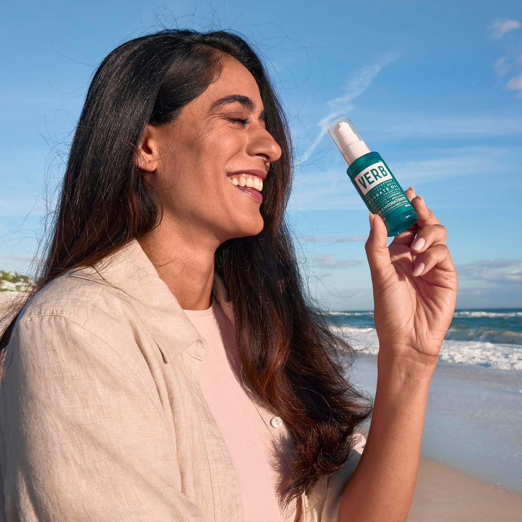 VERB Hydrate Oil - Moisturizing Shine Booster - Smooths Frizz & Protects Heat - Amber + Warm Jasmine Scent
