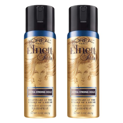 L'Oreal Paris Elnett Extra Strong Hold Hairspray - Travel Size, Humidity Resistant, 2.2 Ounce (2 Count)