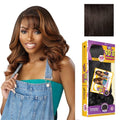 Sensationnel Butta Lace 90Sbangs Wigs - Unit 908 Glueless Wide Deep Part Synthetic Preplucked Hairline (2 DARKBROWN)