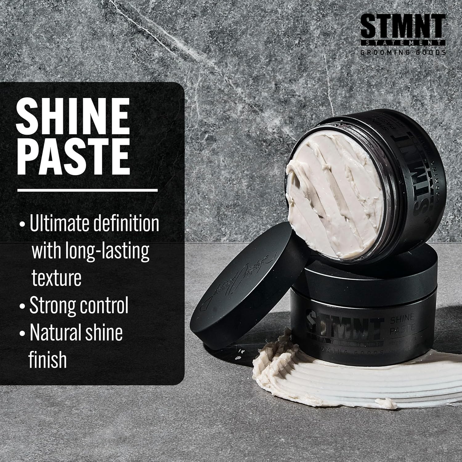 STMNT Grooming Goods Shine Paste - Natural Shine Finish & Strong Control | Non-Greasy Formula