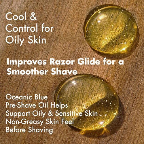 Pink Woolf Pre Shave Oil for Men - Oceanic Blue Shaving Oil for Smooth Razor Glide - 2 Fl Oz