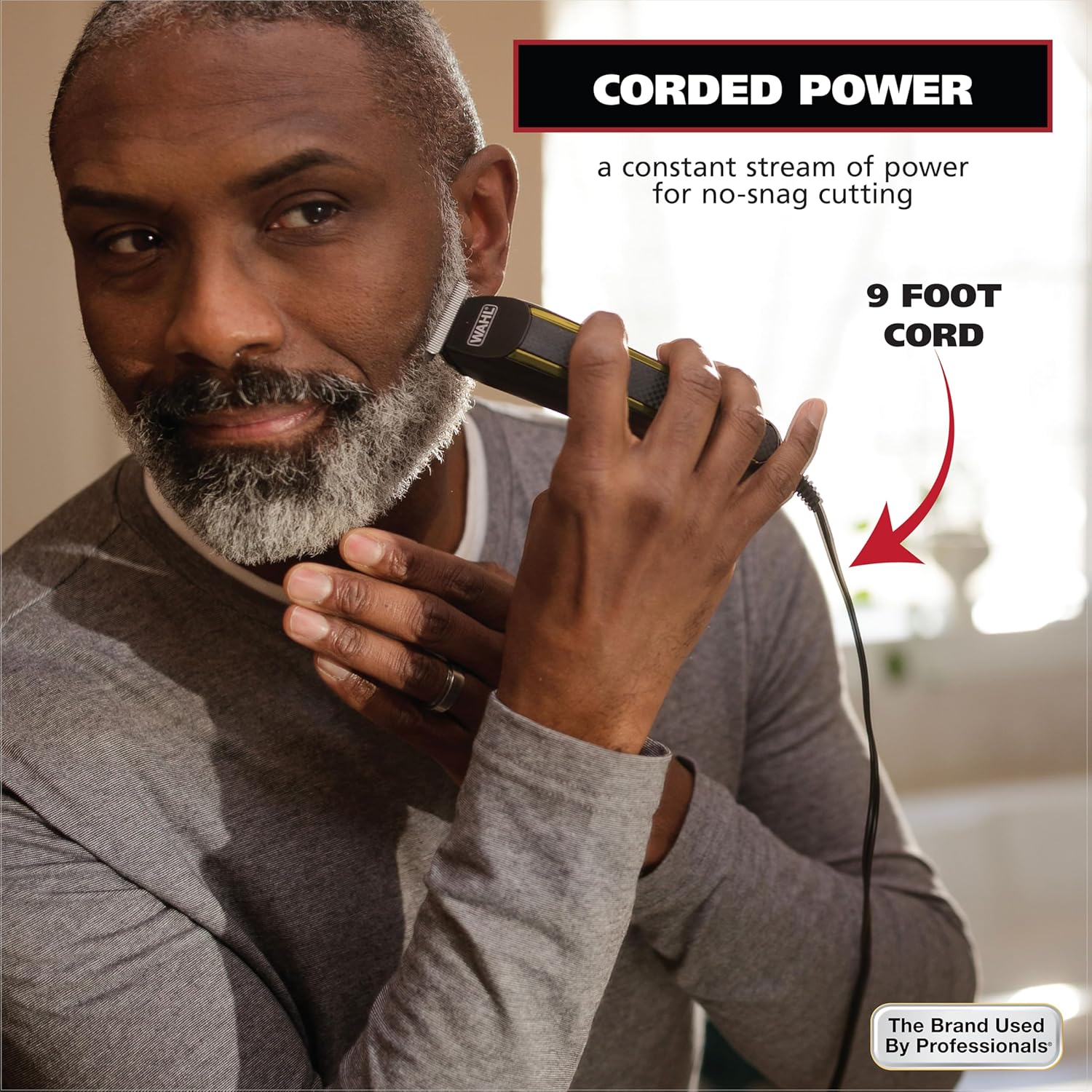 Wahl Edge Pro Beard Trimmer - Bump-Free Corded Grooming Kit for Men | Perfect for Edging Beards & Mustaches - Model 9686-300