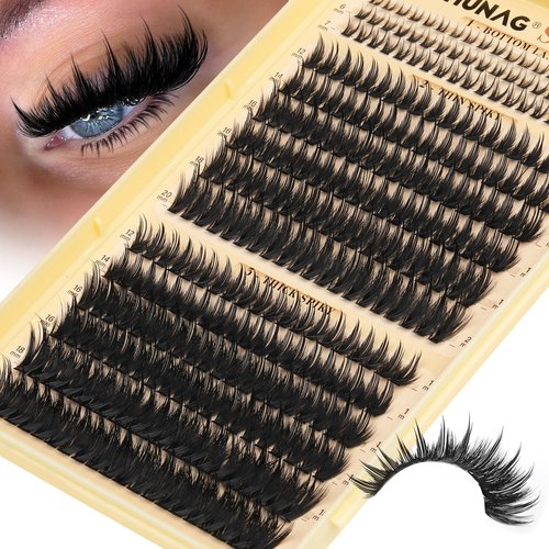 Spiky Manga Lash Clusters 12-20mm Anime Eyelash Clusters 300pcs Cluster Eyelash Extensions Fairy Eyelashes Cluster with Bottom Individual Lashes 80D+100D Volume DIY Lash Extension by TOOCHUNAG