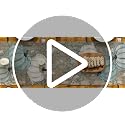 13x90 Inch Fall Table Runner - Wood Blue Polyester Decor for Home & Party