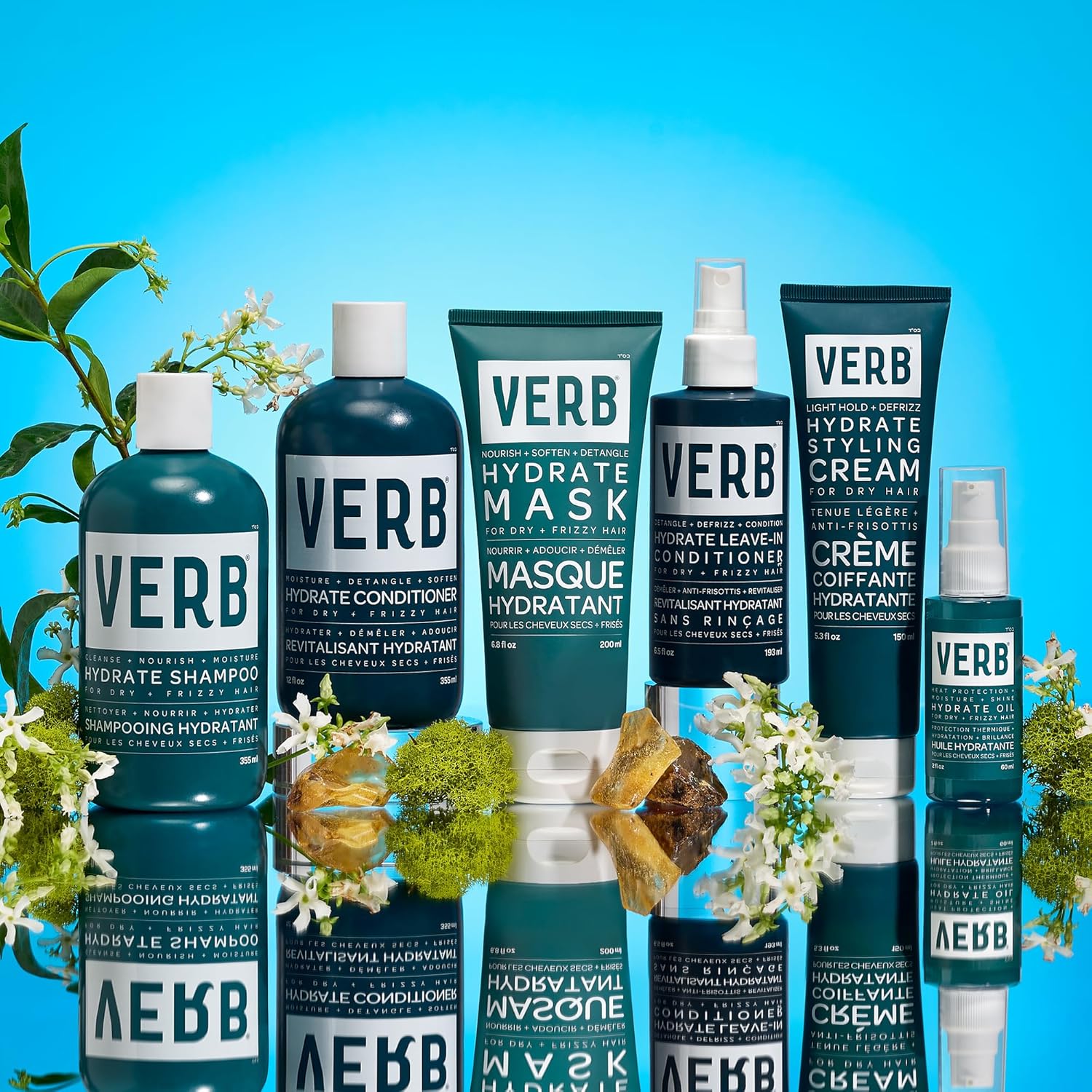 VERB Hydrate Oil - Moisturizing Hair Treatment - Enhances Shine & Smooths Frizz - Amber & Warm Jasmine Scent
