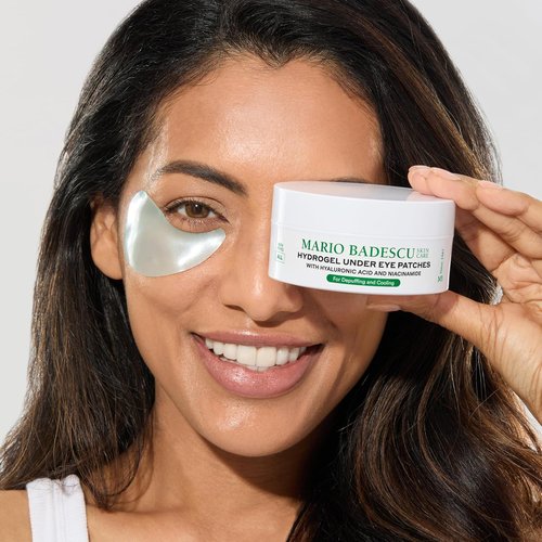 Mario Badescu Hydrogel Under Eye Patches - Hydrating Eye Masks for Dark Circles & Puffiness | 30 Pairs with Hyaluronic Acid & Niacinamide